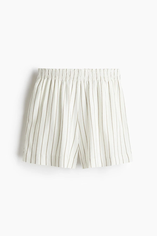 Linen-Blend Shorts