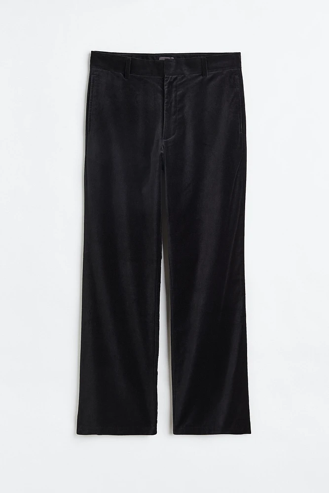 Regular Fit Velour Pants