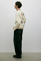 Loose Fit Printed Sweatshirt