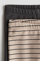 2-pack Cotton Leggings with Brushed Inside