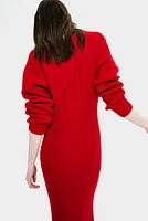 Rib-knit dress