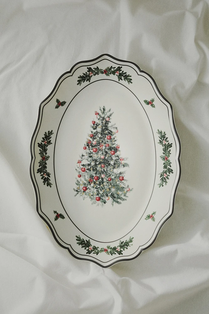 Large Porcelain Serving Plate