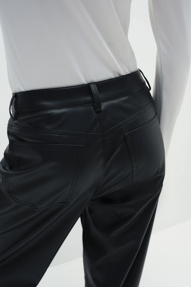 Straight Coated Pants