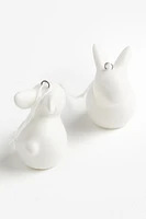 2-pack Stoneware Easter Bunnies