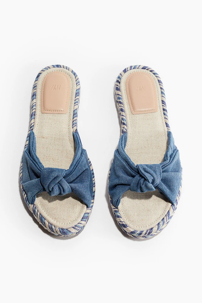 Knot-detail Espadrille Sandals