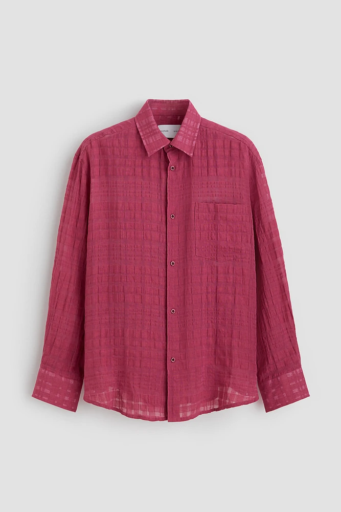 Linen-Blend Shirt