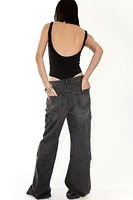 Denim Cargo Pants