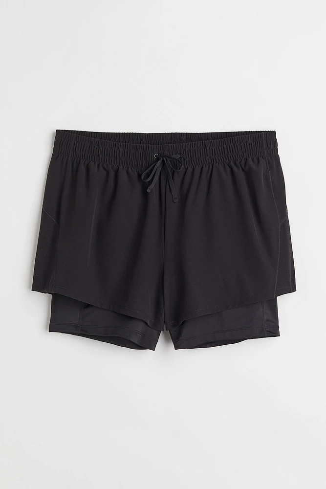 H&M+ Layered Running Shorts