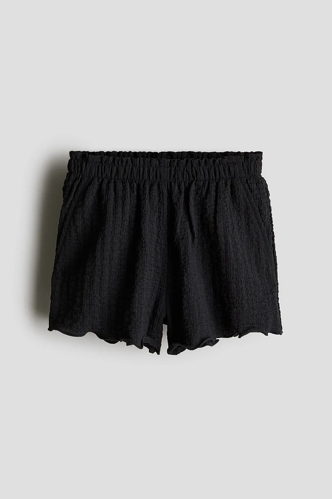 Crinkled Jersey Shorts