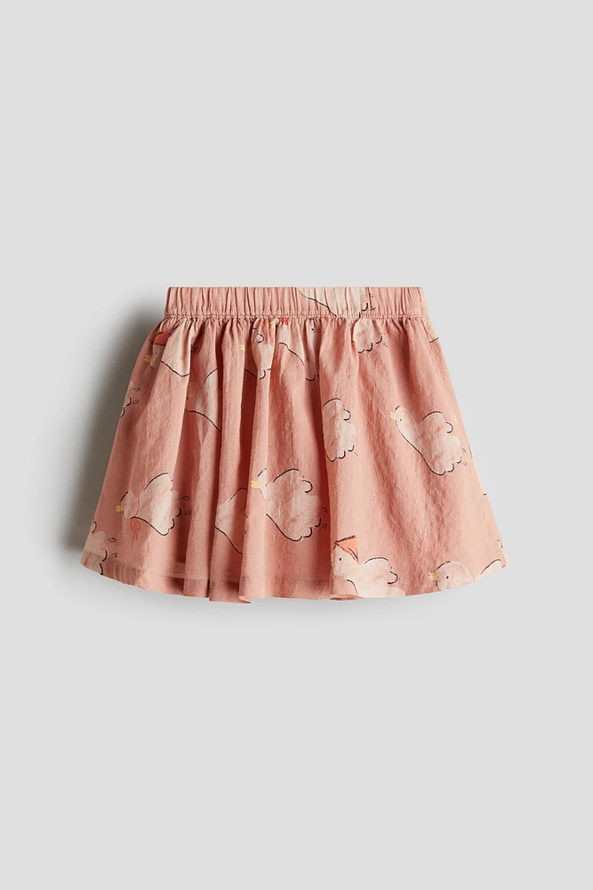 Patterned Seersucker Skirt