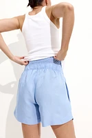 MAMA Linen-Blend Shorts