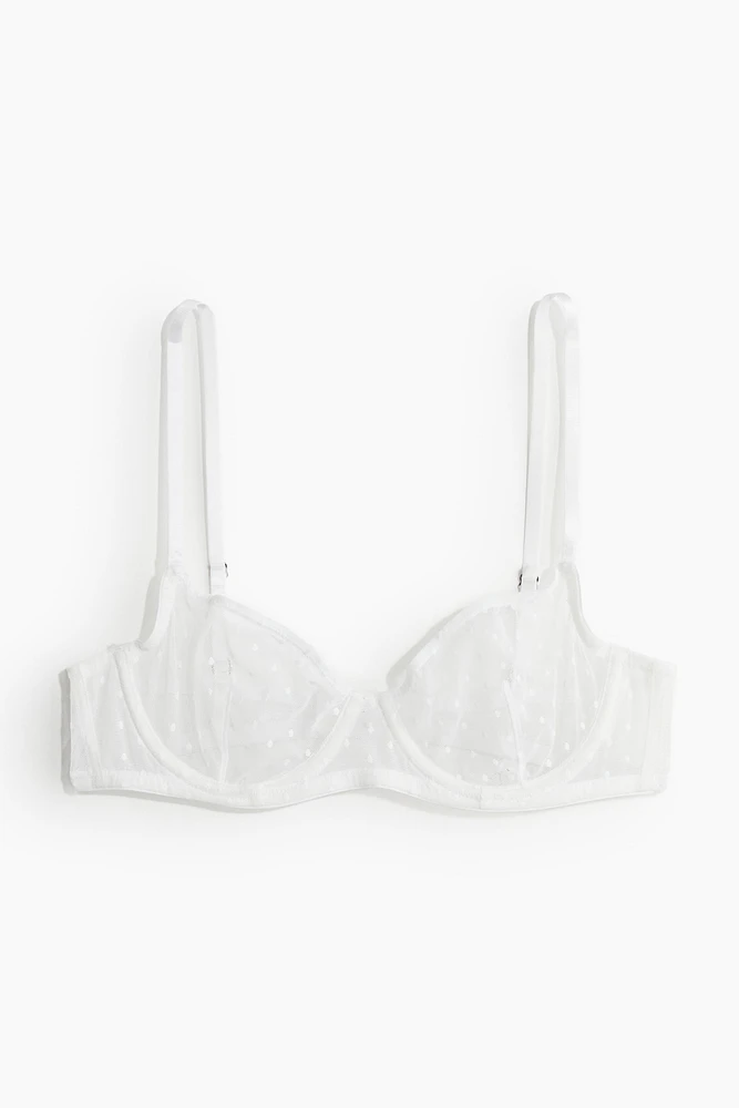 Non-padded Underwire Mesh Bra