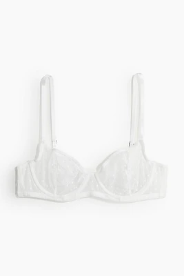 Non-padded Underwire Mesh Bra