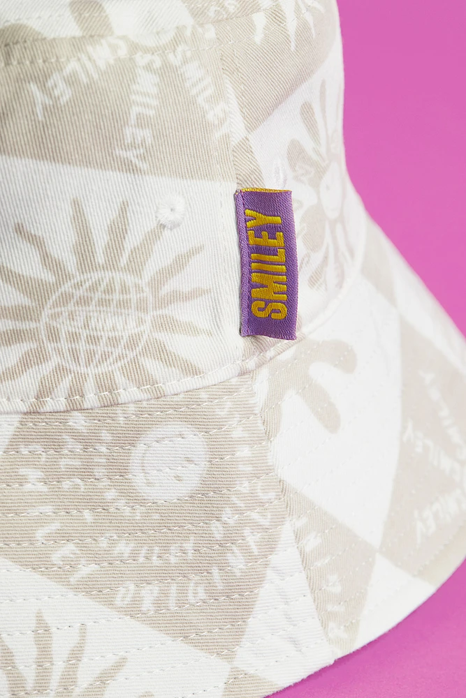 Patterned Cotton Twill Bucket Hat