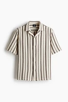 Chemise texturée coupe classique à col cubain