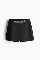 Chain-Detail Mini Skort