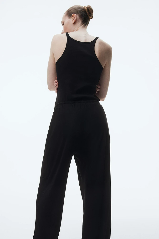 Pantalon large avec cordon de serrage