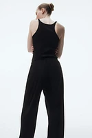 Wide-Leg Drawstring Pants