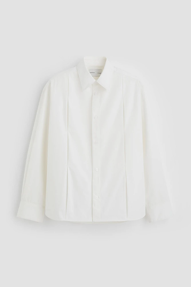 Pima Cotton Shirt with Box Pleats