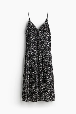Robe longue à bretelles fines