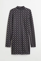 Monogram-patterned Fitted Dress