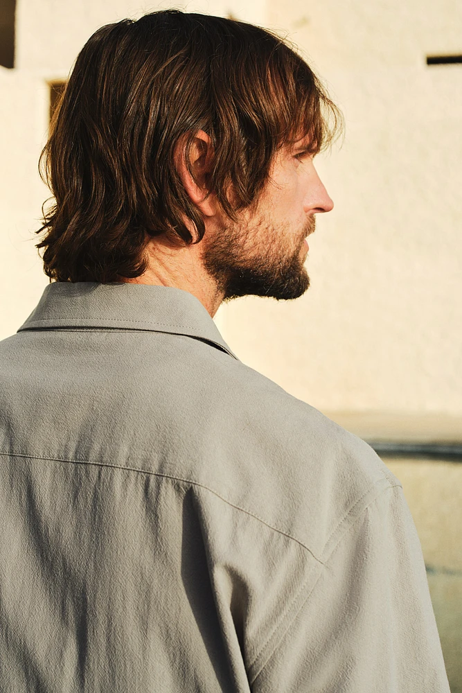 Chemise texturée classique