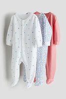 3-pack Cotton Pajama Jumpsuits