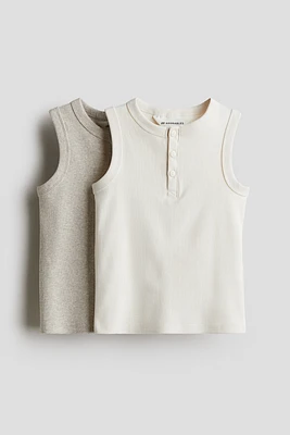 2-Pack Ribbed Cotton Tank Tops