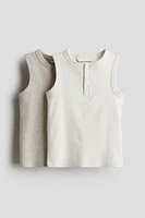 2-Pack Ribbed Cotton Tank Tops