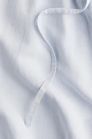 Linen-Blend Drawstring Pants