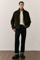 Regular Fit Herringbone-Patterned Sweatshirt