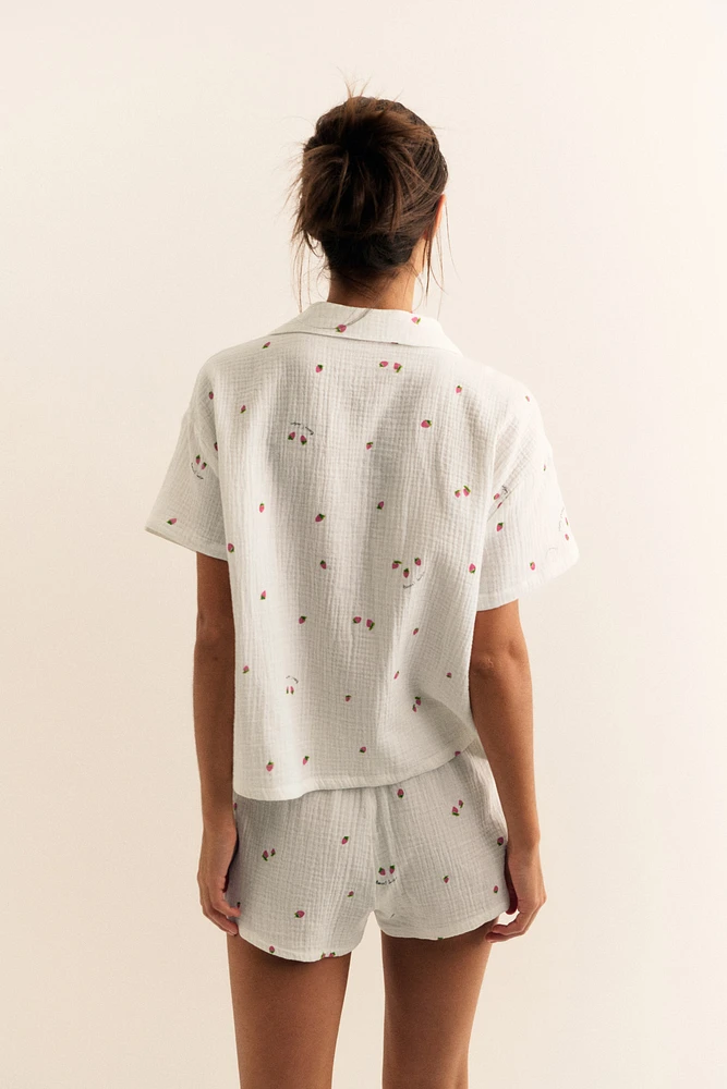 Pyjama en mousseline de coton