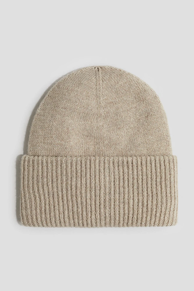 Rib-Knit Cashmere-Blend Beanie