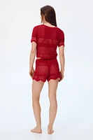 Crochet-Look Beach Top