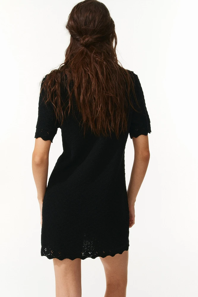 Pointelle-Knit Dress