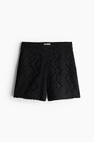 Eyelet Embroidered Shorts