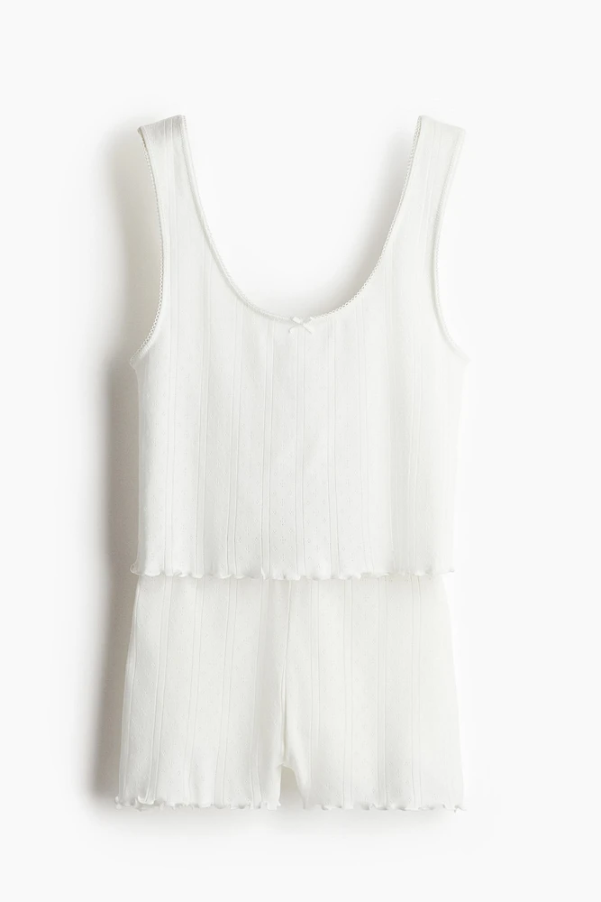 Pyjama en pointelle de coton
