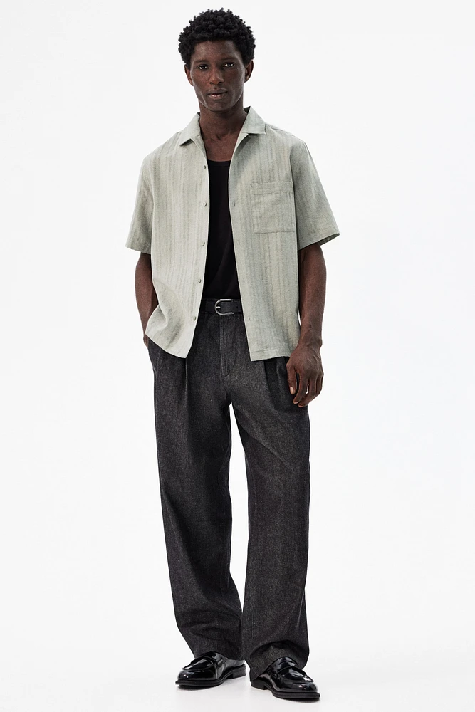 Regular-Fit Linen-Blend Resort Shirt