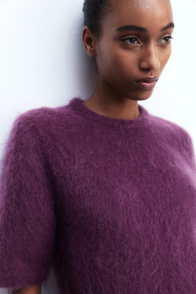 Mohair-blend Knit Top