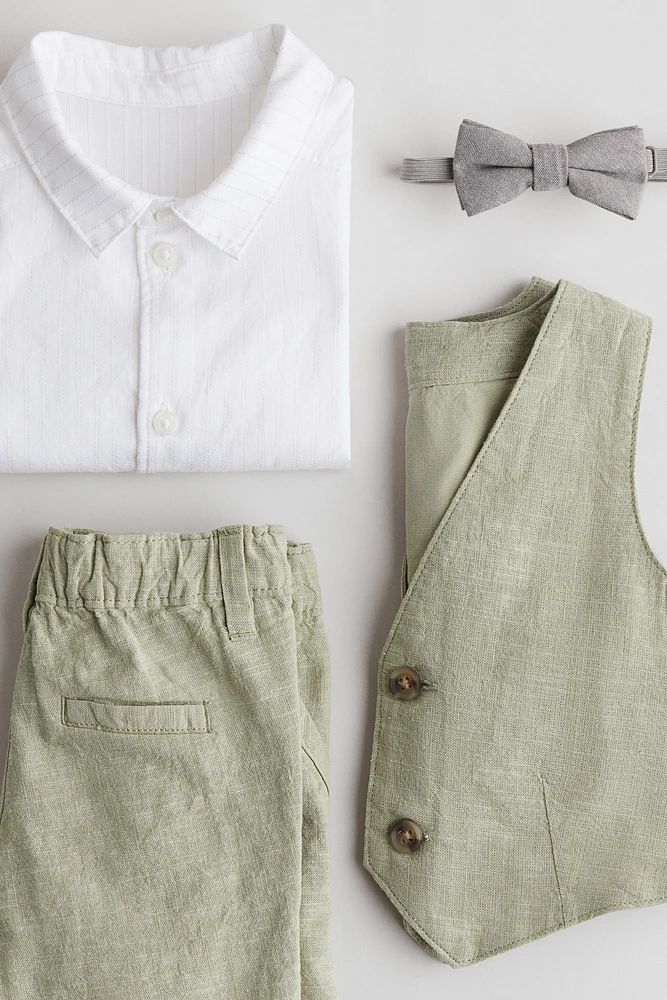 4-Piece Linen-Blend Dressy Set