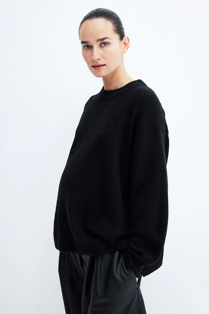 MAMA Slit-Hem Sweater