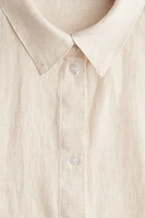 Boxy-Style Linen Shirt