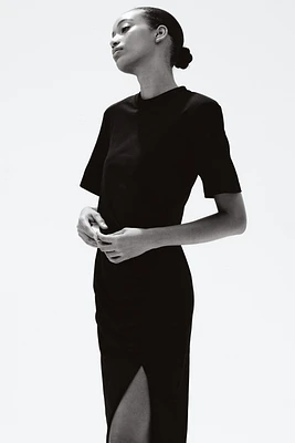 T-Shirt Dress with Shoulder Pads