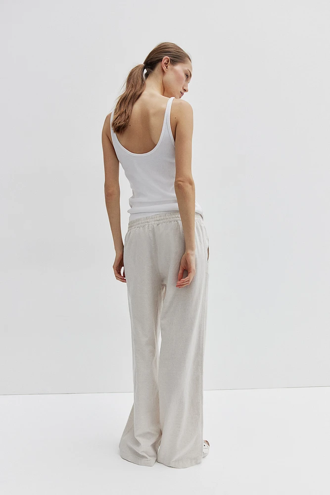 Linen-blend Pants