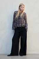 Wide-Leg Dress Pants