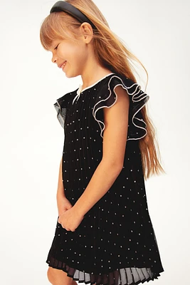 Robe trapèze plissée