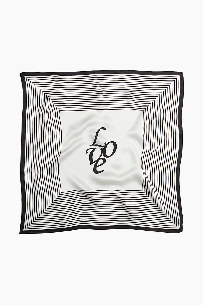 Foulard imprimé en soie
