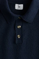 Regular Fit Bouclé Polo Shirt