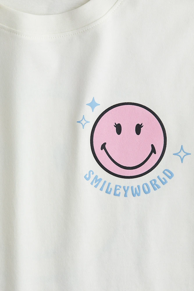 T-shirt en coton imprimé