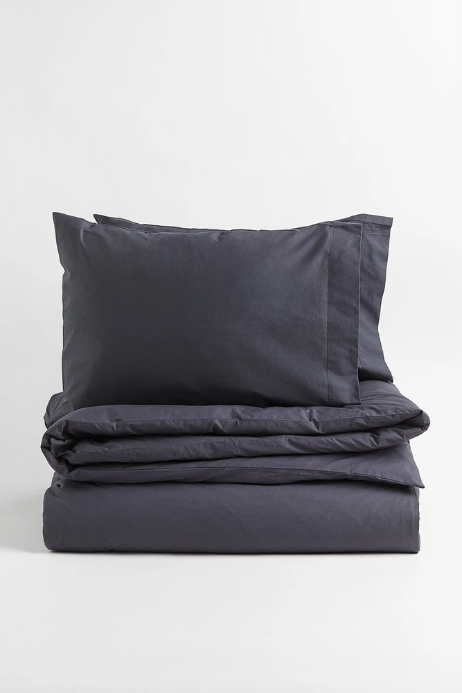 Cotton Percale King/Queen Duvet Cover Set